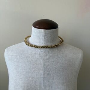vintage AESA brass collar necklace